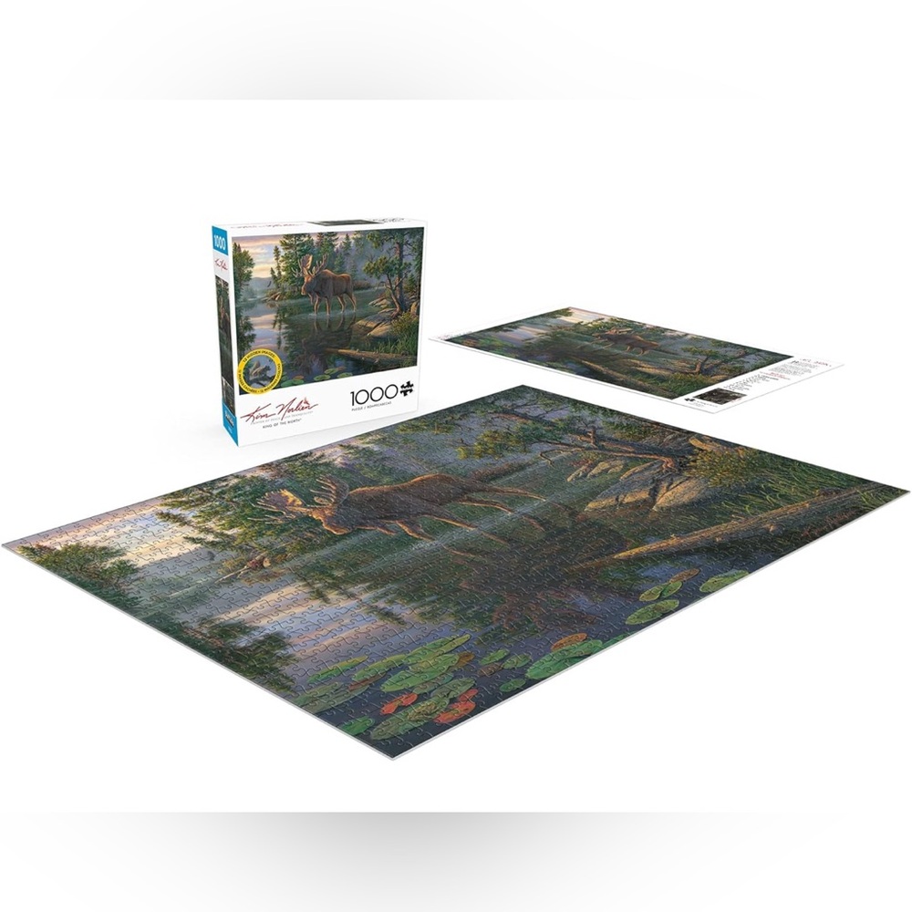 David Kim Norlien “ King of the North”Buffalo Puzzle- 1000 Pieces w/ Poster